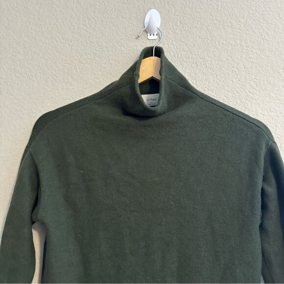 Aritzia Wilfred 100% Merino Wool Cyprie Sweater Olive Green Size XS - Picture 5 of 14